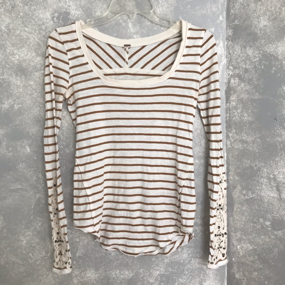 🌈Rib Scoop Stripe Long Sleeve - Free People